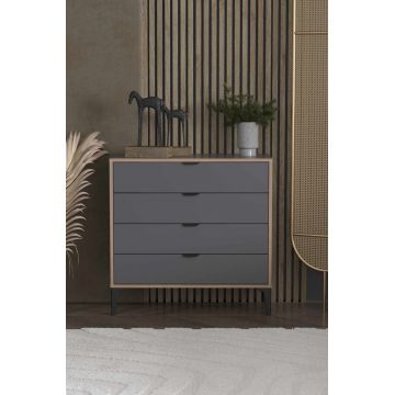 Dulap, Hanah Home, Arden 4, 90x88x40 cm, Antracit