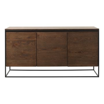 Comodă cu detalii cu aspect de lemn de stejar Unique Furniture Rivoli