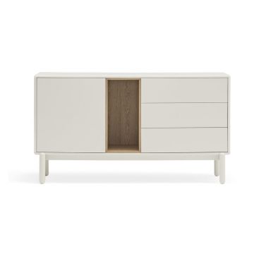 Comodă albă 140x76x40 cm Corvo – Teulat
