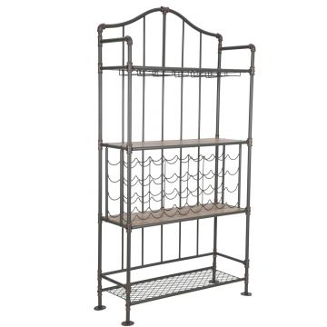 Bufet cu suport sticle de vin Manhattan, Mauro Ferretti, 99x42x185 cm, fier