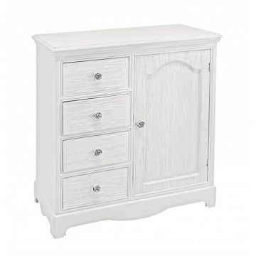 Bufet inferior, Blanc, Bizzotto, 66x32.5x80 cm, MDF, alb, finisaj mat
