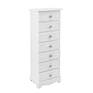 Comoda Blanc, Bizzotto, 29 x 23 x 89 cm, MDF