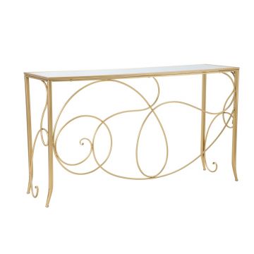 Consola Art, Mauro Ferretti, 140x40x80 cm, fier, auriu