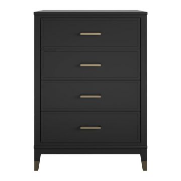 Comodă CosmoLiving by Cosmopolitan Westerleigh, 75 x 106 cm, negru