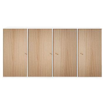 Comodă de perete cu aspect de lemn de stejar Hammel Mistral Kubus, 136 x 69 cm